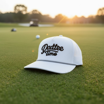 Dadtee Time Script Hat – White